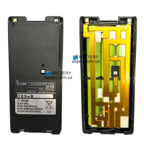 iCOM BP-209 7.2V 1300mAh, Ni-Cd Ni-Cd iCOM BP-209 7.2V